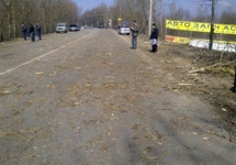 Ulica Kutuzowa i połamane gałęzie