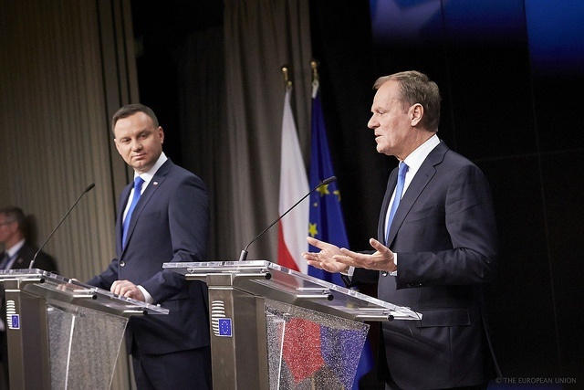 Andrzej Duda i Donald Tusk, fot. Flickr/European Council President