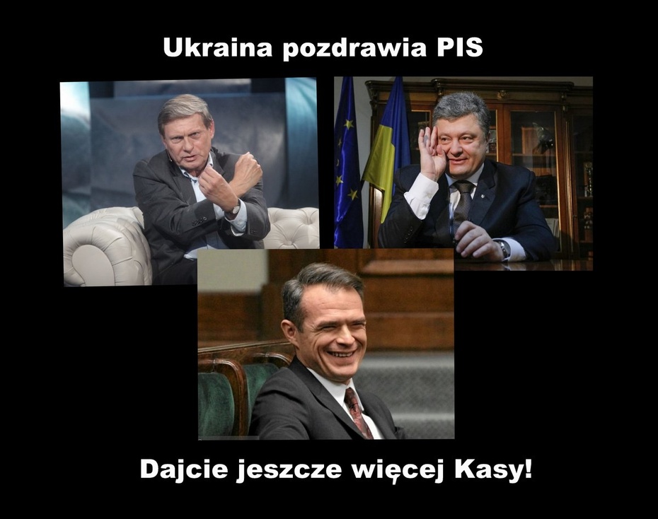 Trzech przyjaciół PISu pozdrawia z Ukrainy.