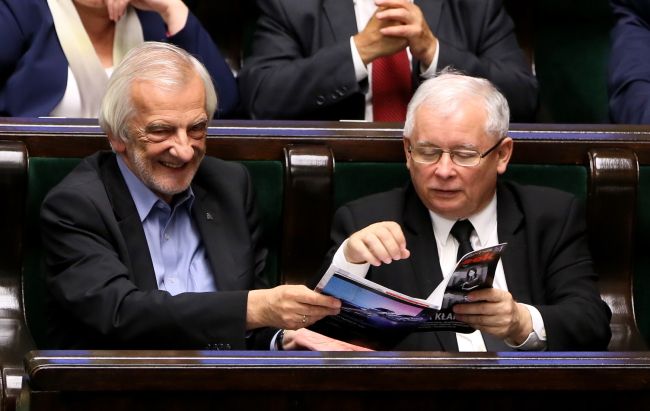 Jarosław Kaczyński i Ryszard Terlecki. fot. PAP/Tomasz Gzell
