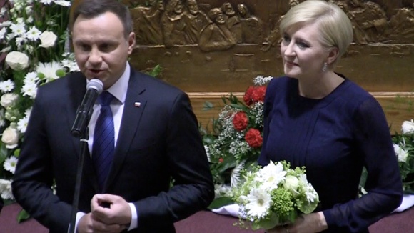 Prezydent Duda z żoną - fot. Aleksander Rybczyński