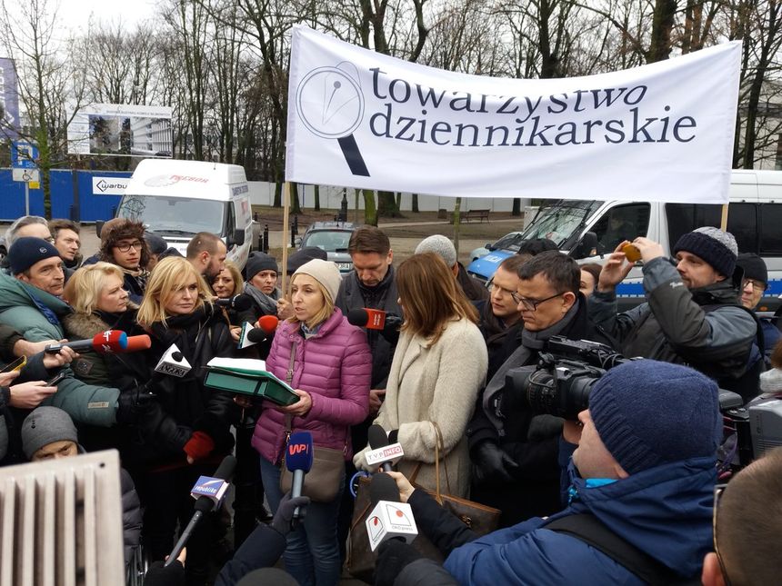 Protest dziennikarzy pod Sejmem. Fot. Twitter