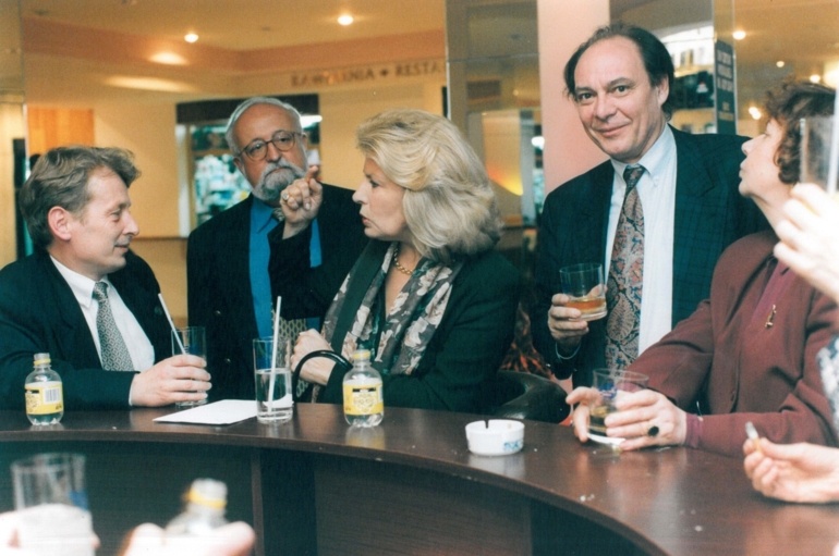 od lewej: Autor, Krzysztof Penderecki, Elżbieta Penderecka, Ryszard Karczykowski; foto.Andrzej Kramarz