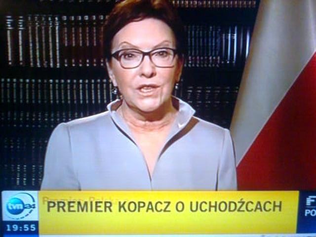 Premier Ewa Kopacz w moim telewizorze foto: Andrzej Budzyk