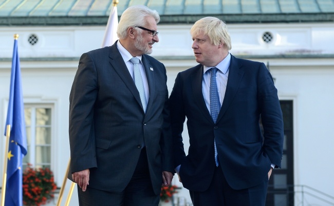 Witold Waszczykowski i Boris Johnson w Warszawie, 3 września 2016. Fot. PAP/Jakub Kamiński
