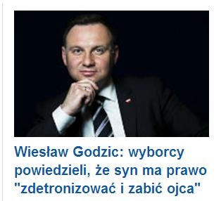 Zdetronizować i zabić ojca
źródło: wp.pl, 13.05.2015 r.