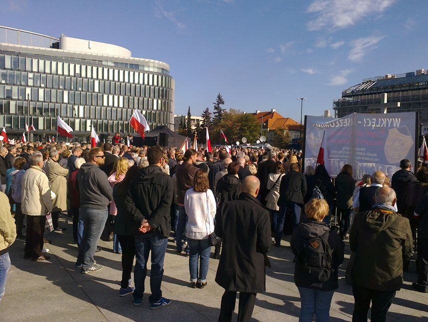 Plac Marszałka Piłsudskiego Warszawa 2015.09.27 po godz.10.00 .Msza święta