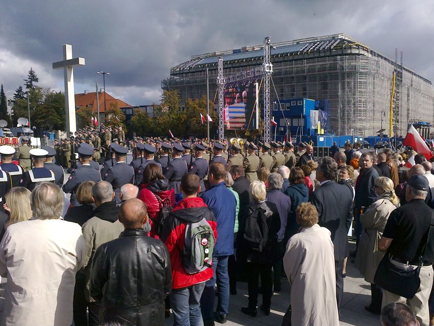 Plac Marszałka Piłsudskiego Warszawa 2015.09.27 po godz.10.00 .Msza święta